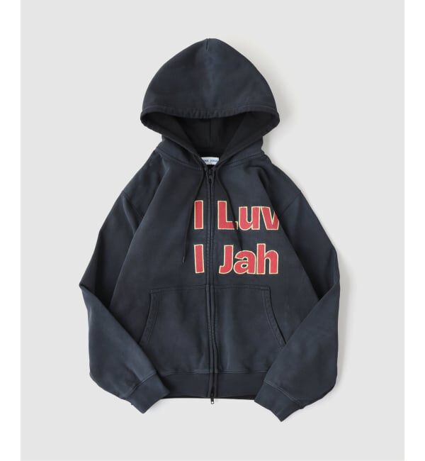 PULP「WOKE EDGE / ウォークエッジ I LUV I JAH ZIP HOODIE」|パーカー|ブラック