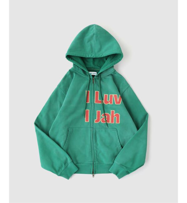 PULP「WOKE EDGE / ウォークエッジ I LUV I JAH ZIP HOODIE」|パーカー|グリーン