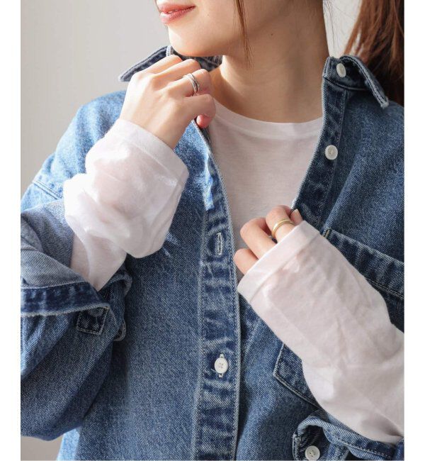 JOURNAL STANDARD「《追加10》クルーネックシアーロングＴシャツ」|Tシャツ・カットソー|ホワイト