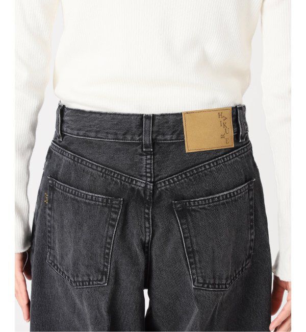 journal standard L'essage「《追加》【HAIKURE/ハイクル】BETHEANY ASIAN FIT MID BLACK：デニム」|デニム|