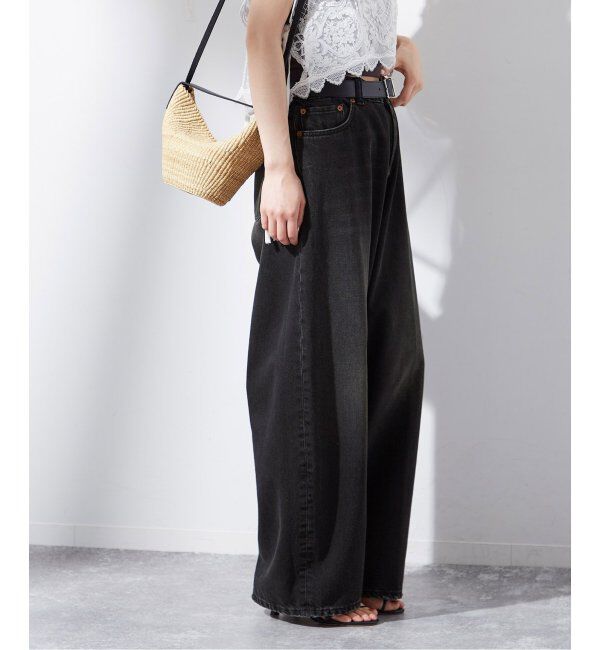 journal standard L'essage「《追加》【HAIKURE/ハイクル】BETHEANY ASIAN FIT MID BLACK：デニム」|デニム|