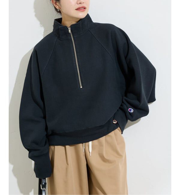 JOURNAL STANDARD「別注【CHAMPION/チャンピオン】for JS ハーフジップスウェット」|スウェット・ジャージ|ブラック