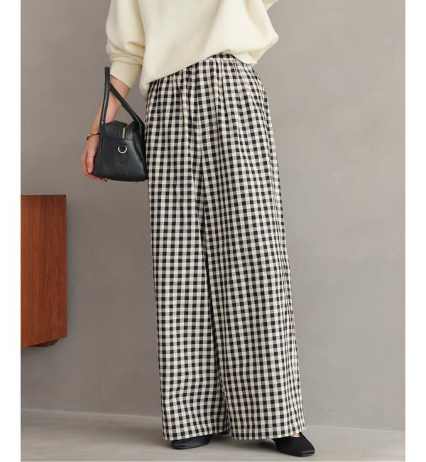 JOURNAL STANDARD relume「《WEB限定追加予約》コットンツイルギャザーワイドパンツ」|その他|ブラック