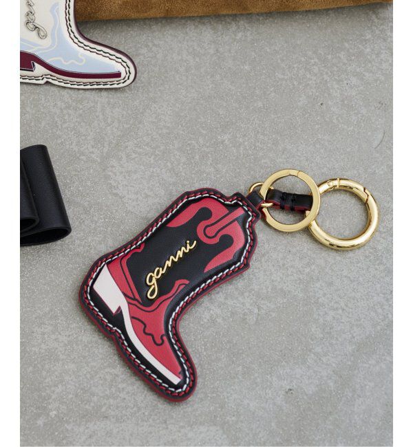 U by SPICK&SPAN「GANNI / ガニー Ganni Western Boot Keyring」|キーケース|レッド