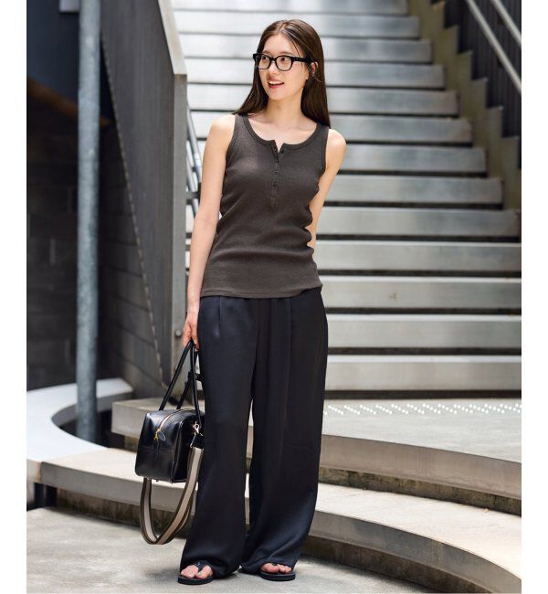 FRAMeWORK「コットンLINENテレコヘンリータンクトップ」|Tシャツ・カットソー|