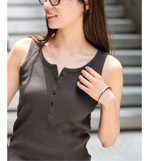 FRAMeWORK「コットンLINENテレコヘンリータンクトップ」|Tシャツ・カットソー|