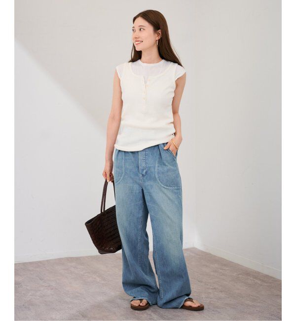 FRAMeWORK「コットンLINENテレコヘンリータンクトップ」|Tシャツ・カットソー|