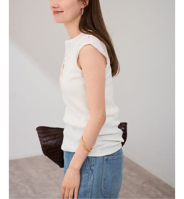FRAMeWORK「コットンLINENテレコヘンリータンクトップ」|Tシャツ・カットソー|