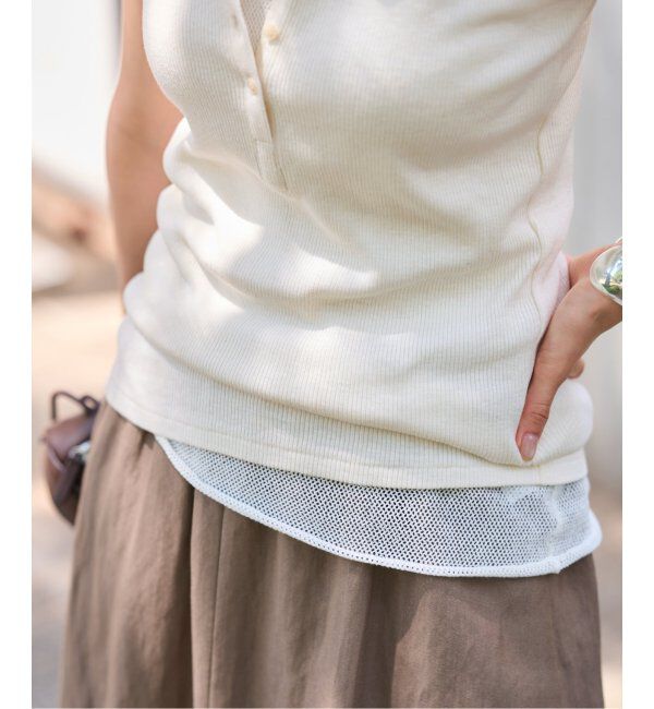 FRAMeWORK「コットンLINENテレコヘンリータンクトップ」|Tシャツ・カットソー|