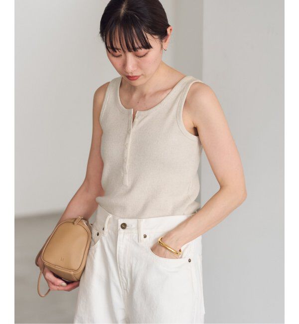 FRAMeWORK「コットンLINENテレコヘンリータンクトップ」|Tシャツ・カットソー|