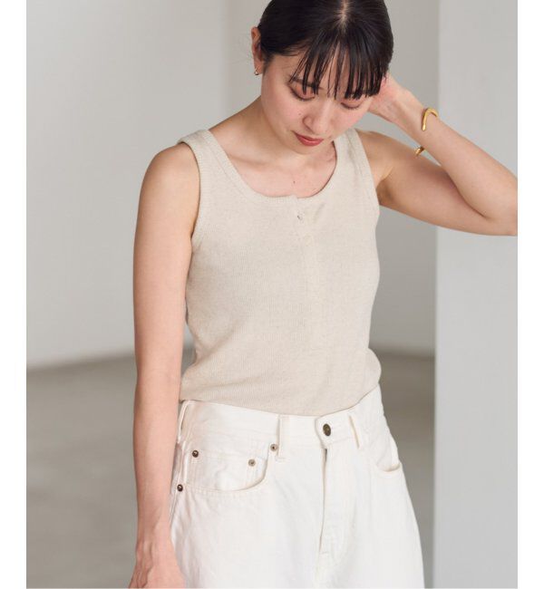 FRAMeWORK「コットンLINENテレコヘンリータンクトップ」|Tシャツ・カットソー|