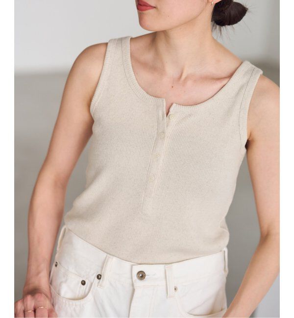 FRAMeWORK「コットンLINENテレコヘンリータンクトップ」|Tシャツ・カットソー|