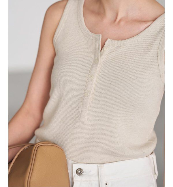 FRAMeWORK「コットンLINENテレコヘンリータンクトップ」|Tシャツ・カットソー|