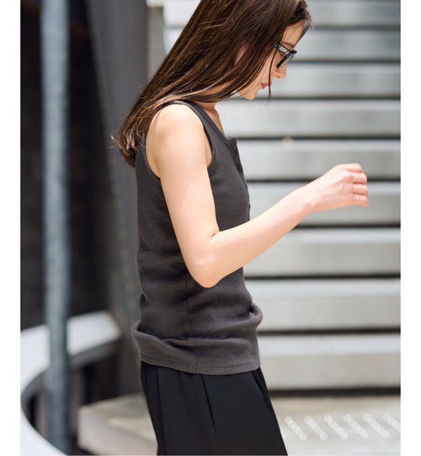 FRAMeWORK「コットンLINENテレコヘンリータンクトップ」|Tシャツ・カットソー|