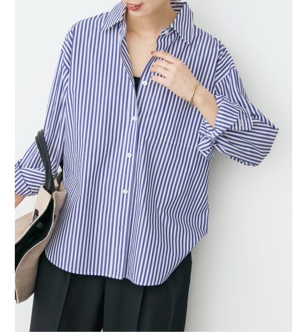 Spick and Span「《新色有り / 追加2》50コットンコンパクトシャツ」|シャツ・ブラウス|ブルーベース