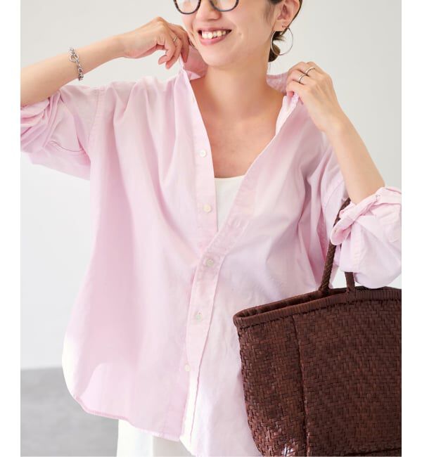 FRAMeWORK「≪追加予約≫コットンレギュラーカラーシャツ 3」|シャツ・ブラウス|ピンク