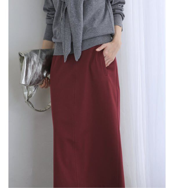  「【洗える】ポケットアイラインスカート」|スカート|ボルドー