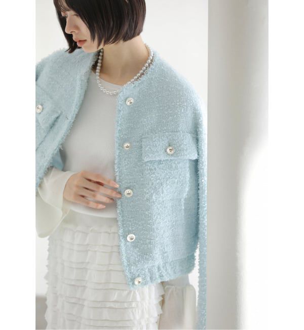  「【洗える】ツイードジャケット」|その他|