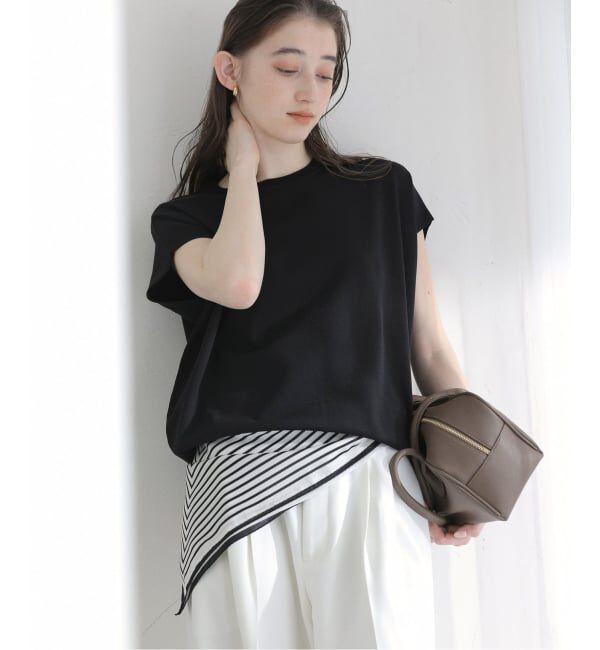  「《予約》【洗える】接触冷感ウォッシャブルフレンチプルオーバー」|ニット・セーター|ブラック