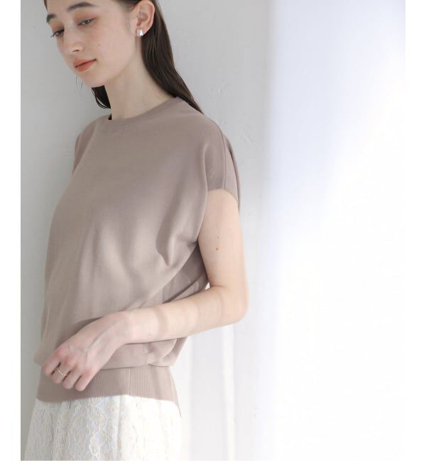  「《予約》【洗える】接触冷感ウォッシャブルフレンチプルオーバー」|ニット・セーター|ベージュ