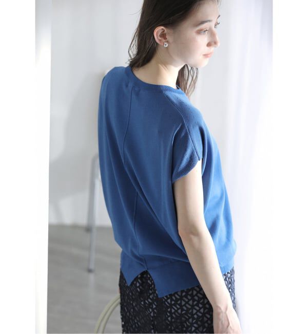  「《予約》【洗える】接触冷感ウォッシャブルフレンチプルオーバー」|ニット・セーター|ブルー