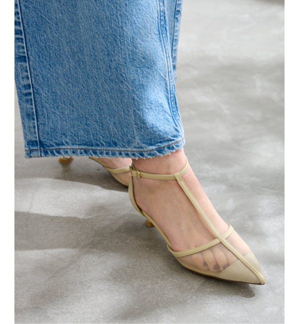  「《追加》3.5cmTストラップシアーパンプス」|パンプス|