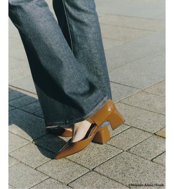  「LE TALON&times;HAPPY MANIA4.5cmスクエアセパレートパンプス」|パンプス|