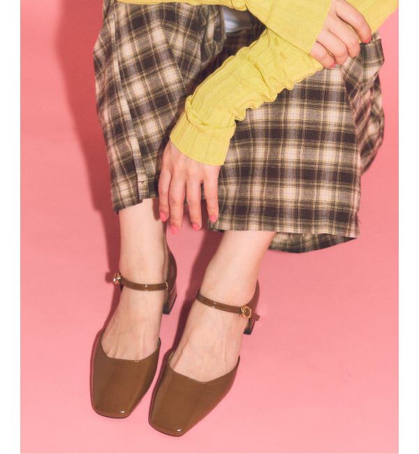  「LE TALON&times;HAPPY MANIA4.5cmスクエアセパレートパンプス」|パンプス|