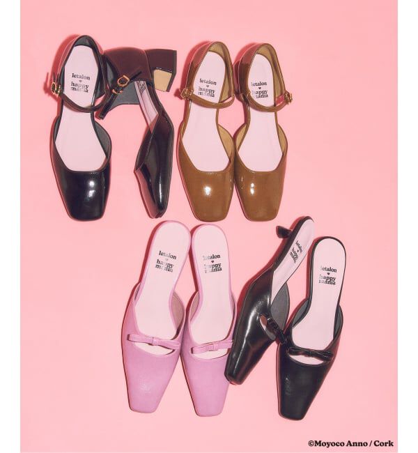  「LE TALON&times;HAPPY MANIA4.5cmスクエアセパレートパンプス」|パンプス|