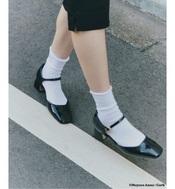  「LE TALON&times;HAPPY MANIA4.5cmスクエアセパレートパンプス」|パンプス|