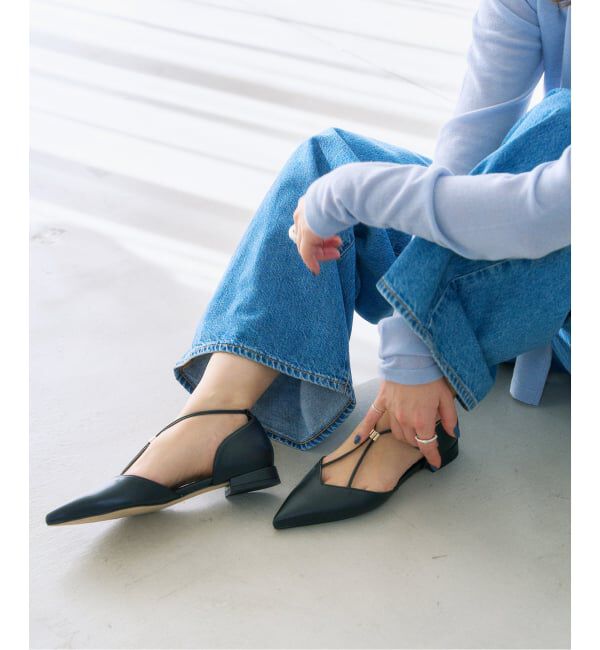  「《追加予約》ポインテッドメタルクロスストラップフラット」|その他|