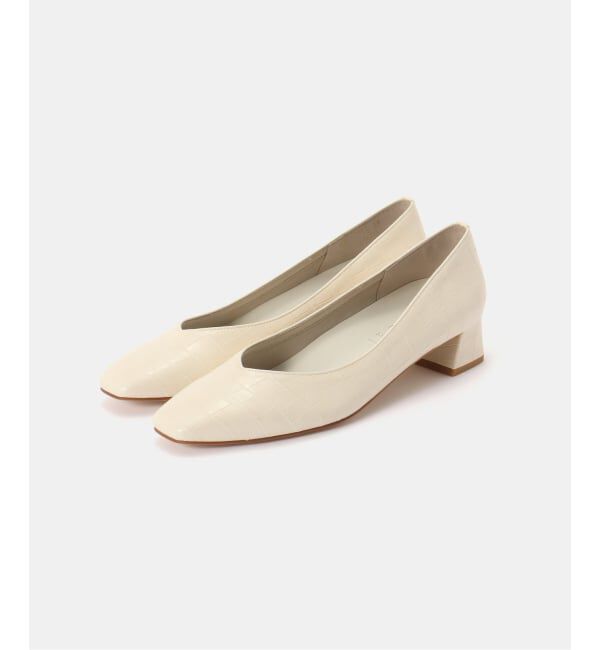  「《追加》4cmスクエアVカットパンプス」|パンプス|