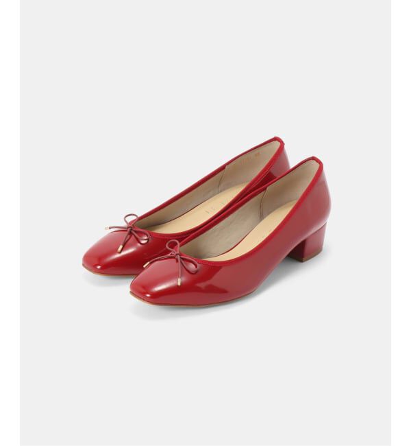  「《追加》3.5cmスクエアバレエパンプス」|パンプス|レッド
