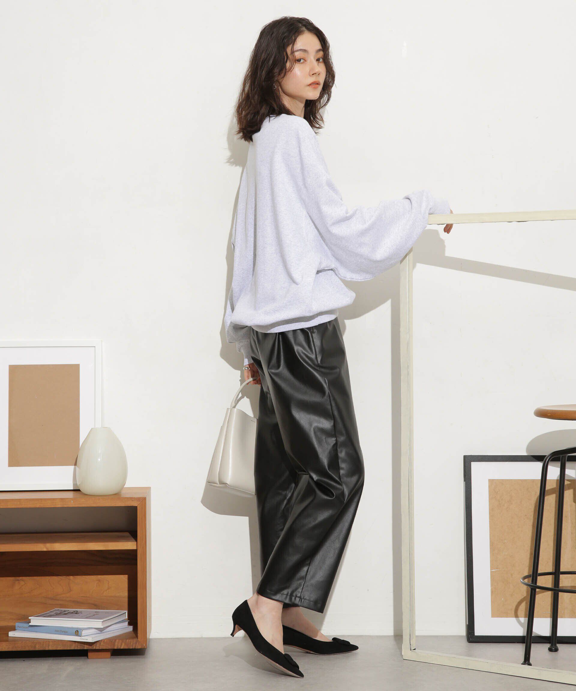 nano･universe「LOGAN/別注フェイクレザー イージーパンツ」|その他|