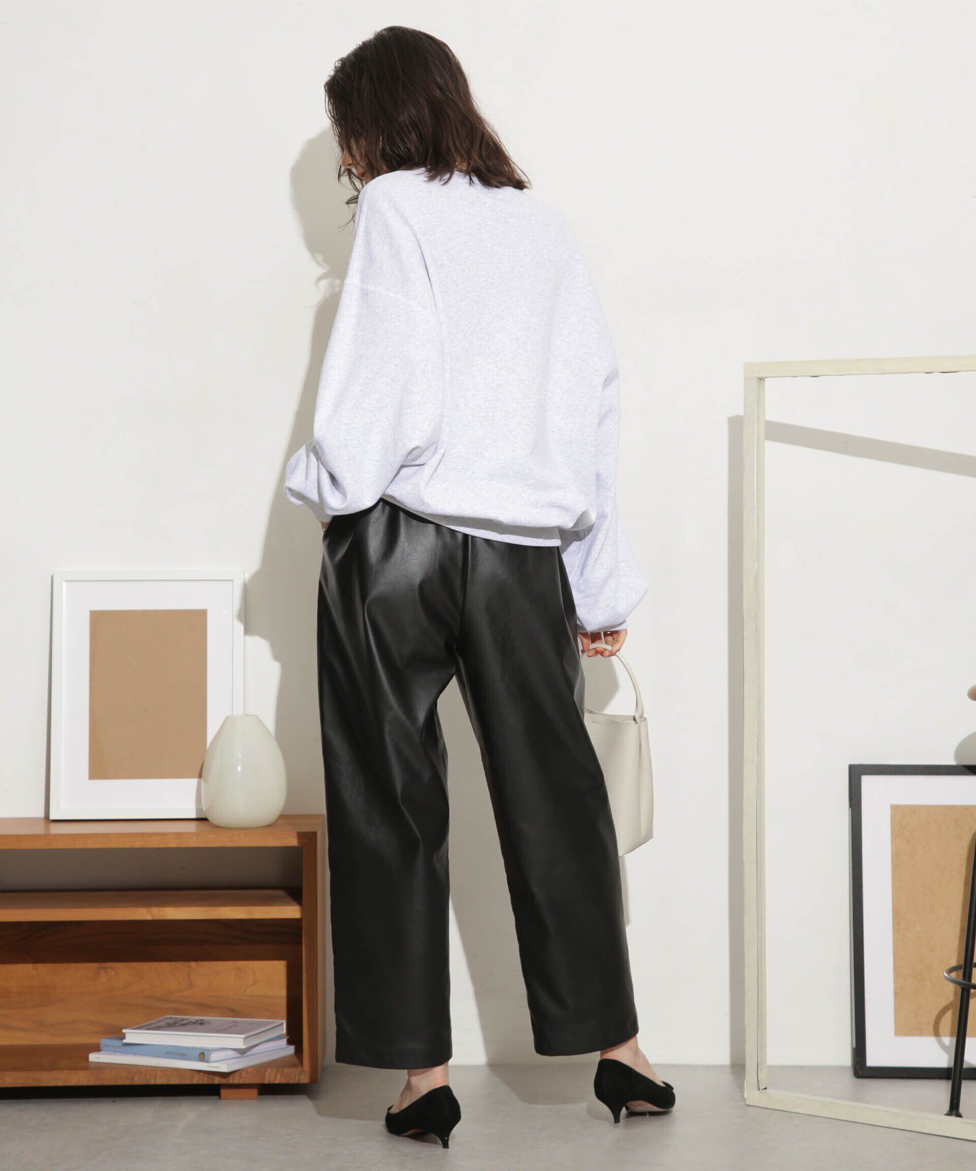 nano･universe「LOGAN/別注フェイクレザー イージーパンツ」|その他|