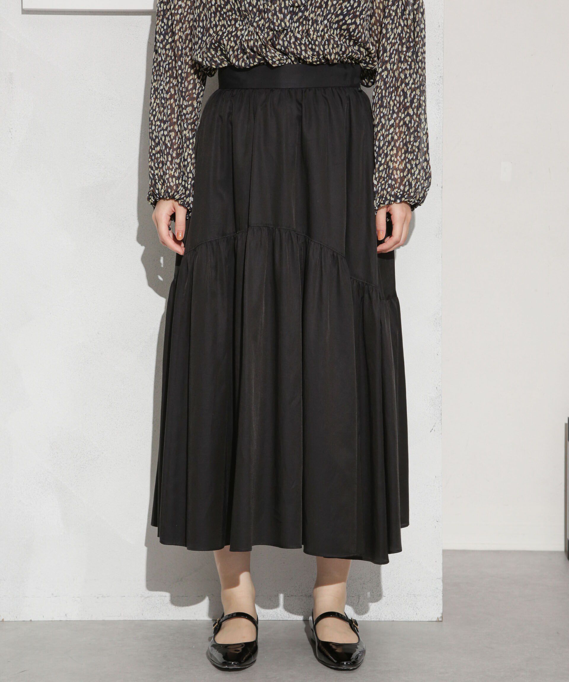 nano･universe「キュプラコットン ギャザースカート(セットアップ可)」|スカート|