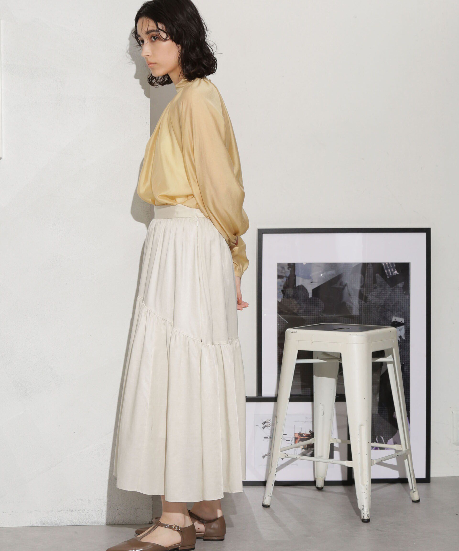 nano･universe「キュプラコットン ギャザースカート(セットアップ可)」|スカート|