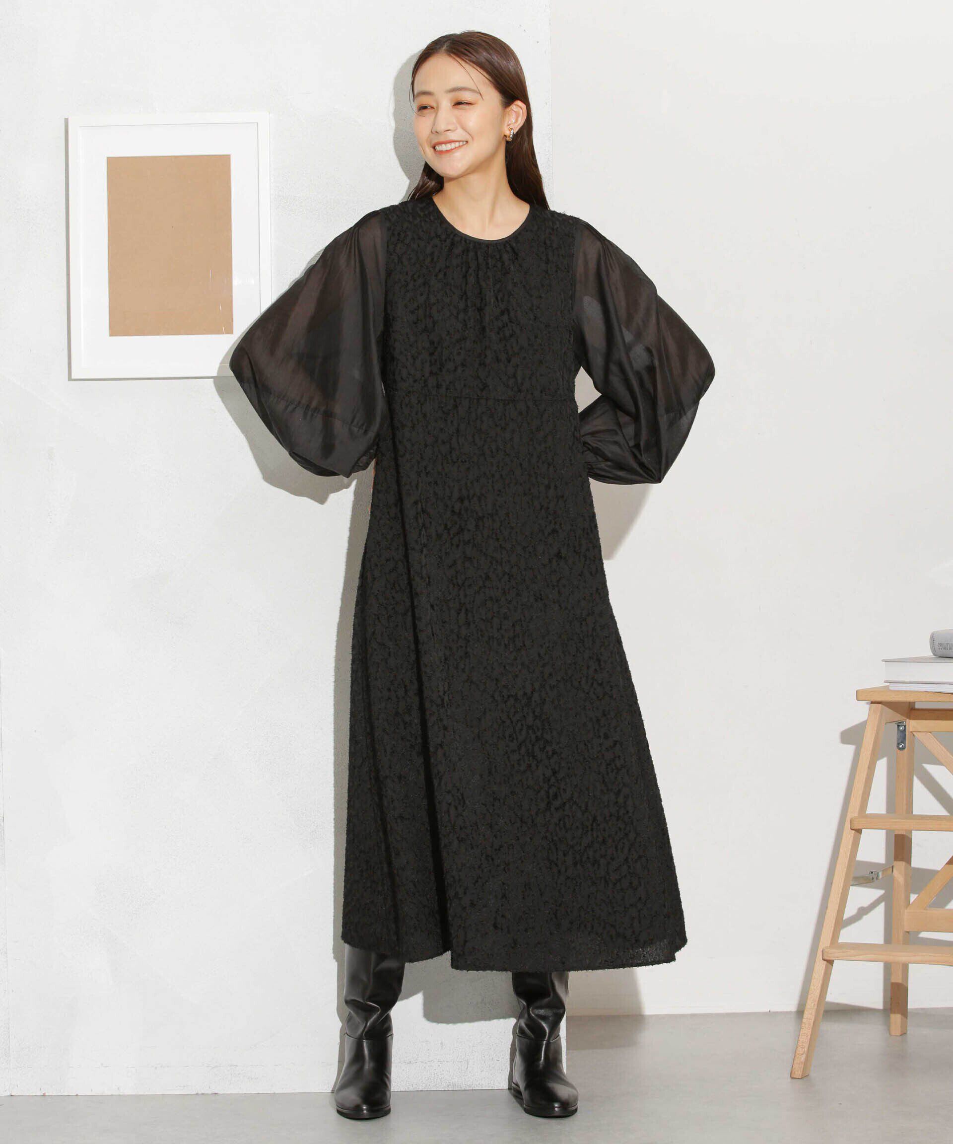 nano･universe「カットジャカード切替ワンピース」|ワンピース|