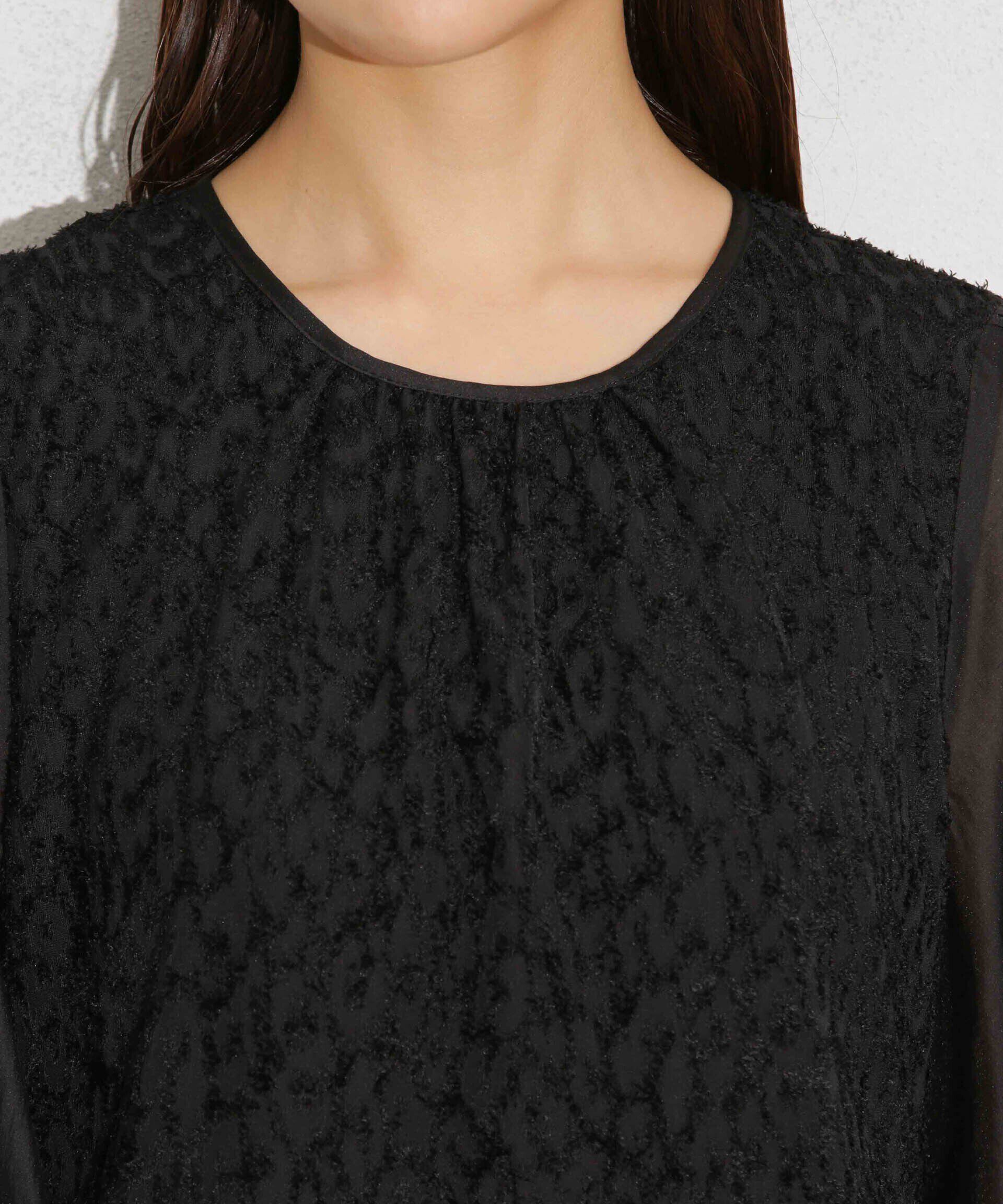 nano･universe「カットジャカード切替ワンピース」|ワンピース|