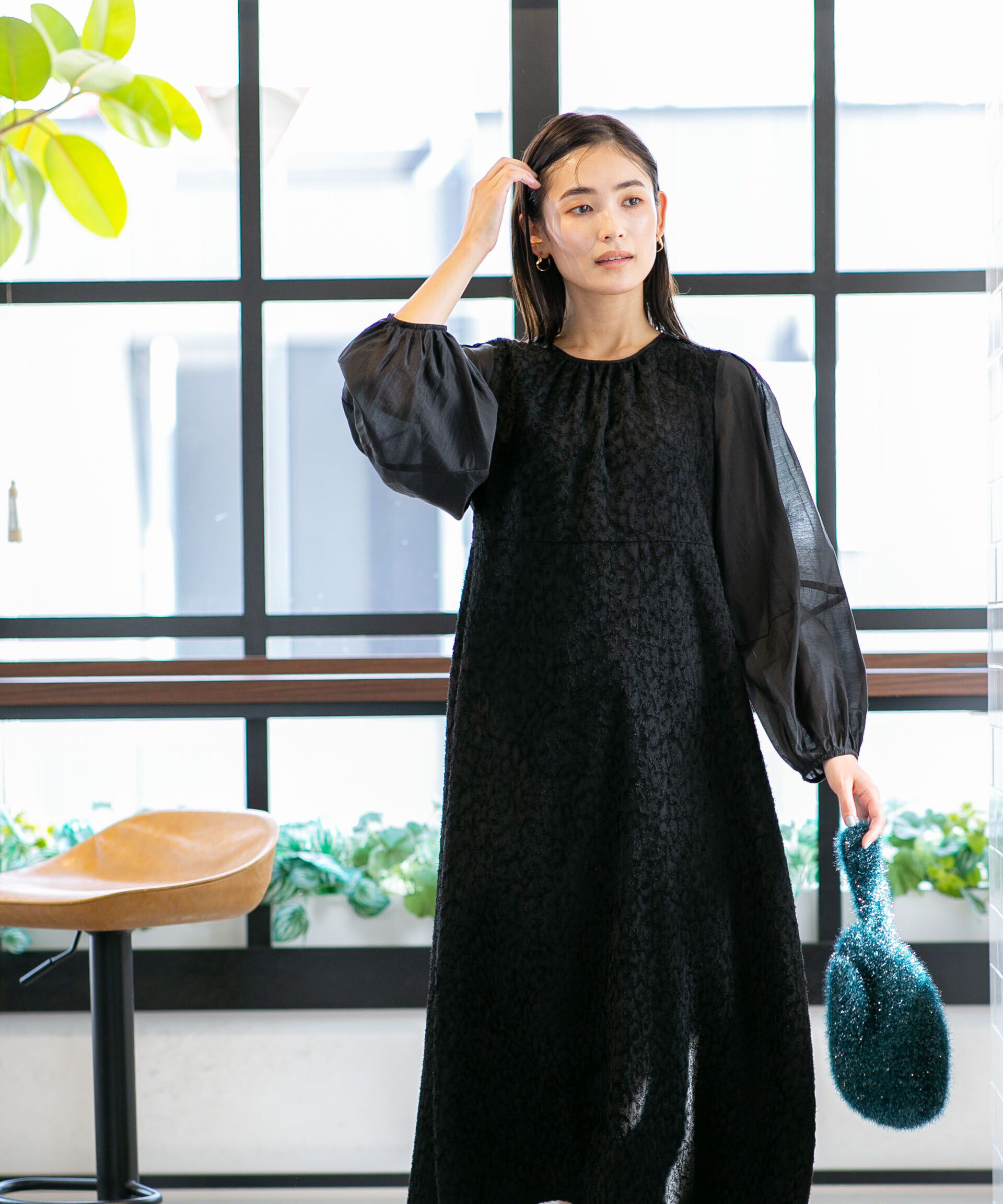 nano･universe「カットジャカード切替ワンピース」|ワンピース|