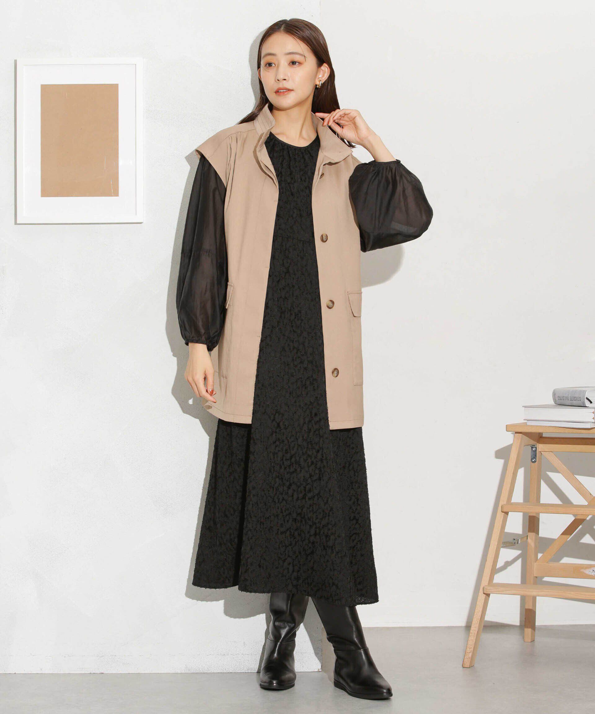 nano･universe「カットジャカード切替ワンピース」|ワンピース|