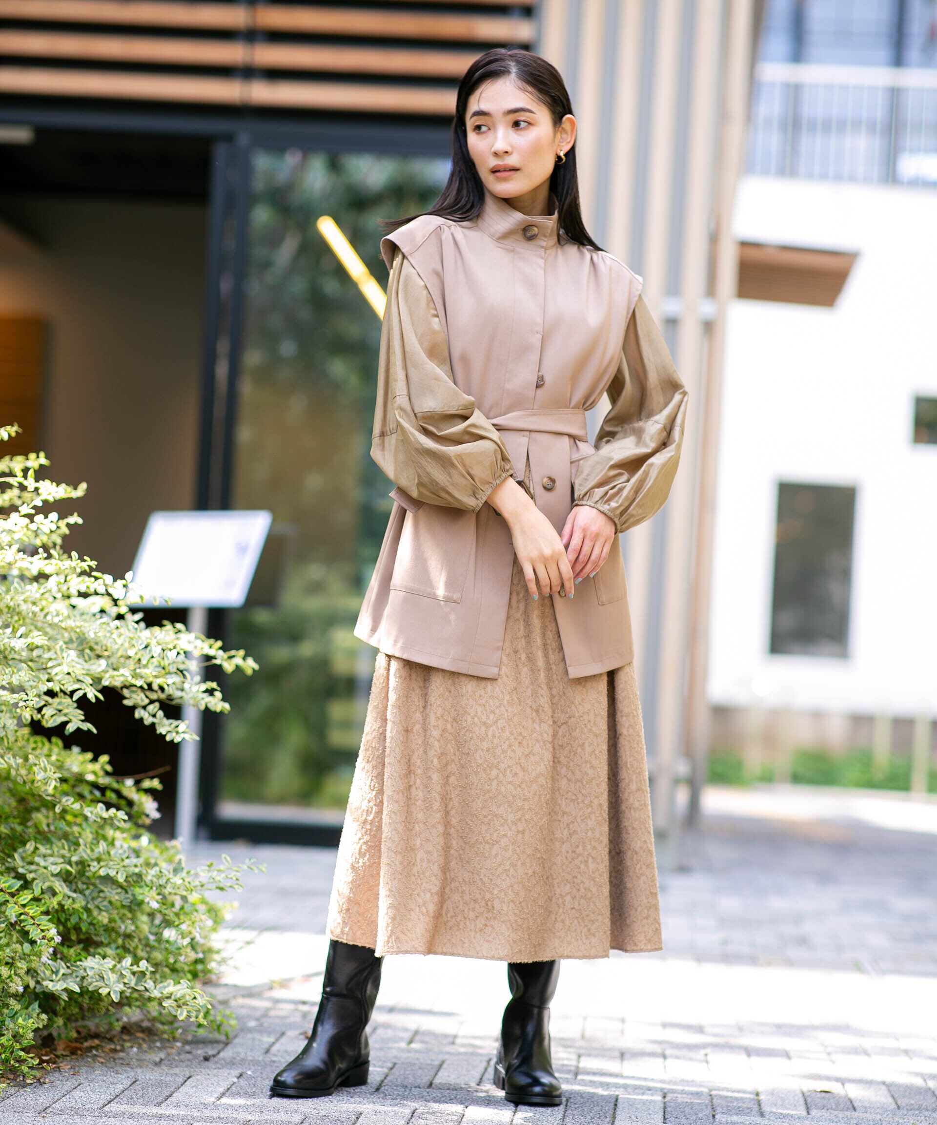 nano･universe「カットジャカード切替ワンピース」|ワンピース|