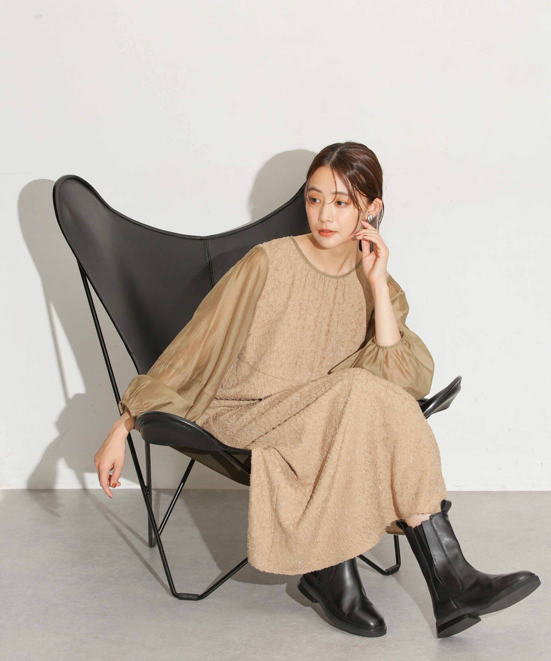 nano･universe「カットジャカード切替ワンピース」|ワンピース|