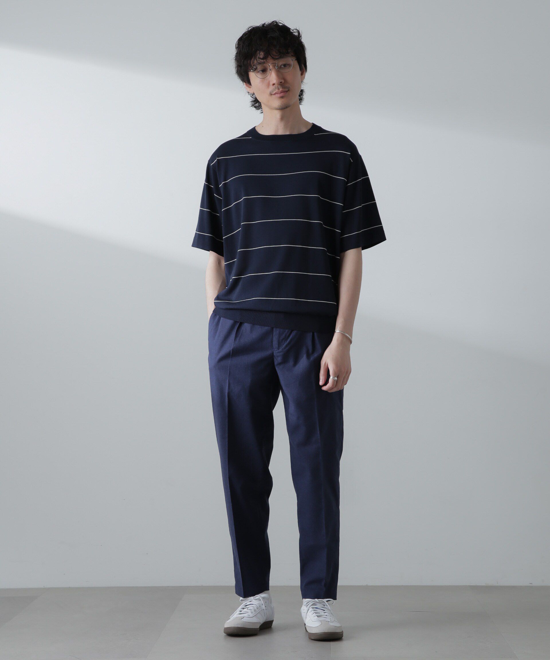 nano･universe「サイドシャーリング リネンパンツ」|チノ|