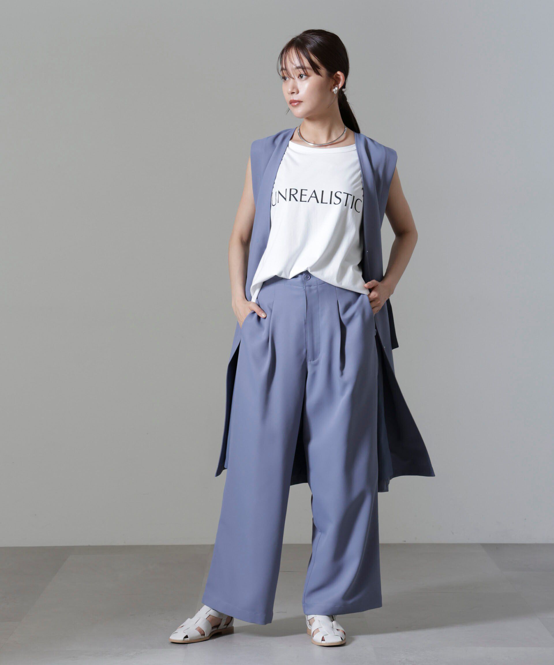 nano･universe「ウエストリボンベルトパンツ(セットアップ可)」|チノ|