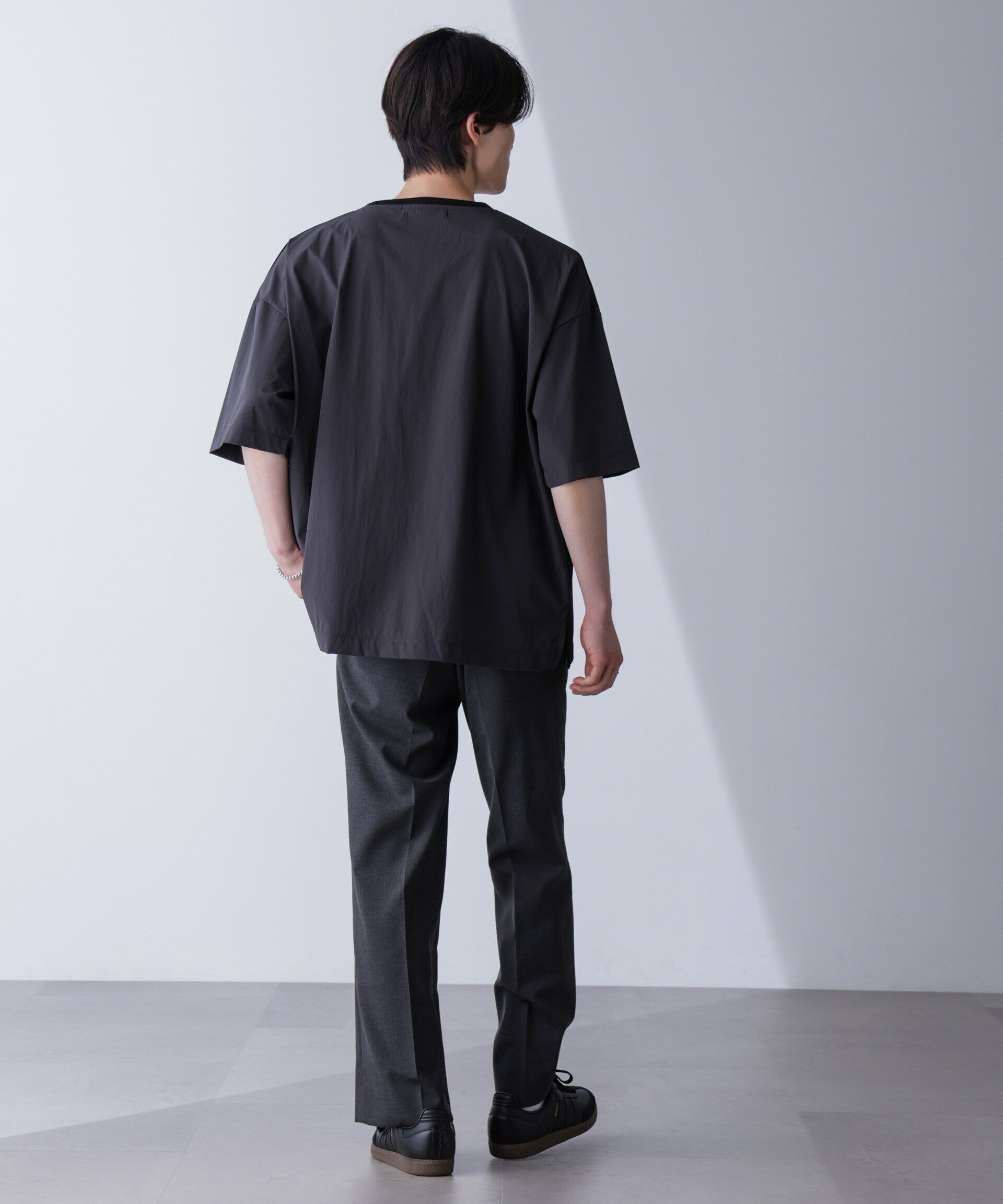 nano･universe「袖切り替えビッグＴシャツ 半袖」|Tシャツ・カットソー|