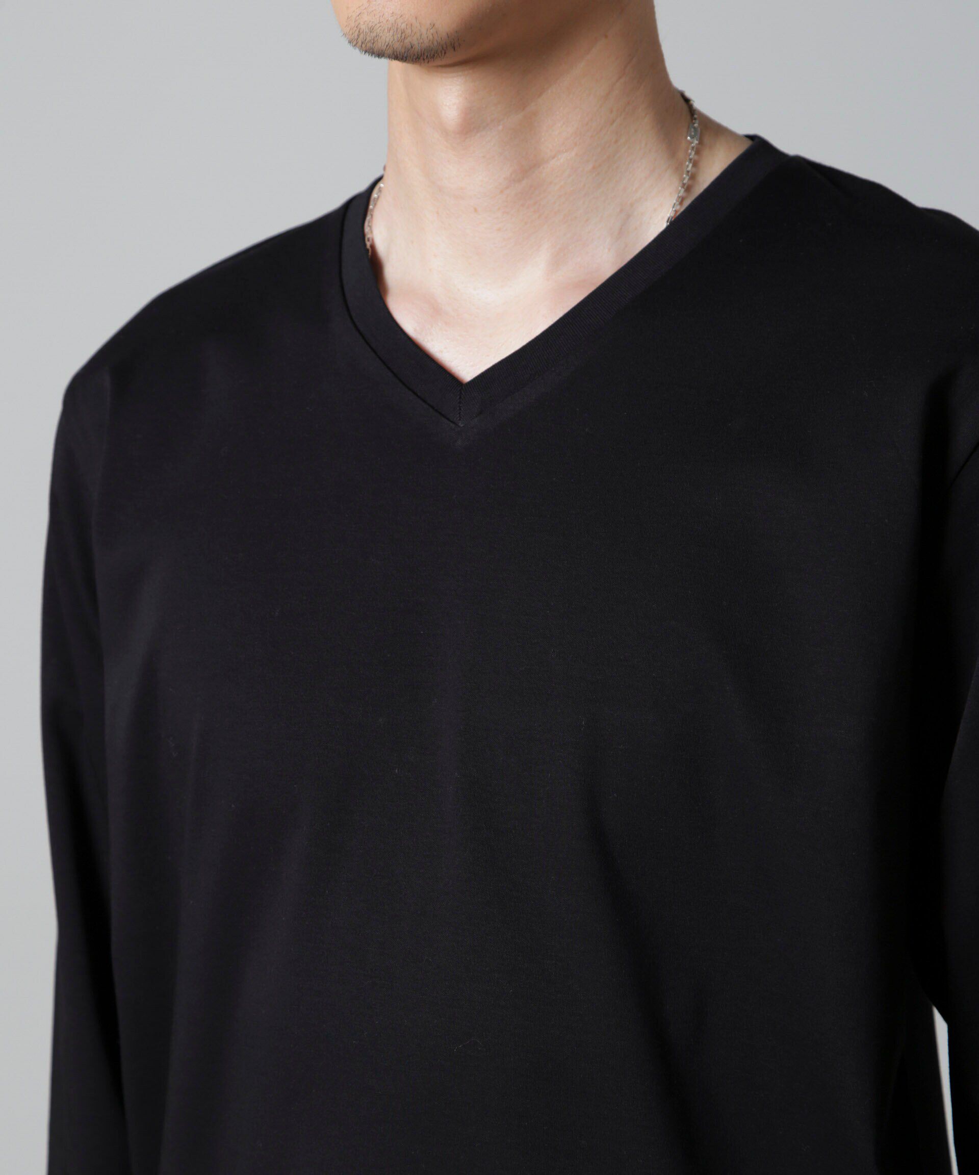 nano･universe「アンチスメルＶネックTシャツ 長袖」|Tシャツ・カットソー|