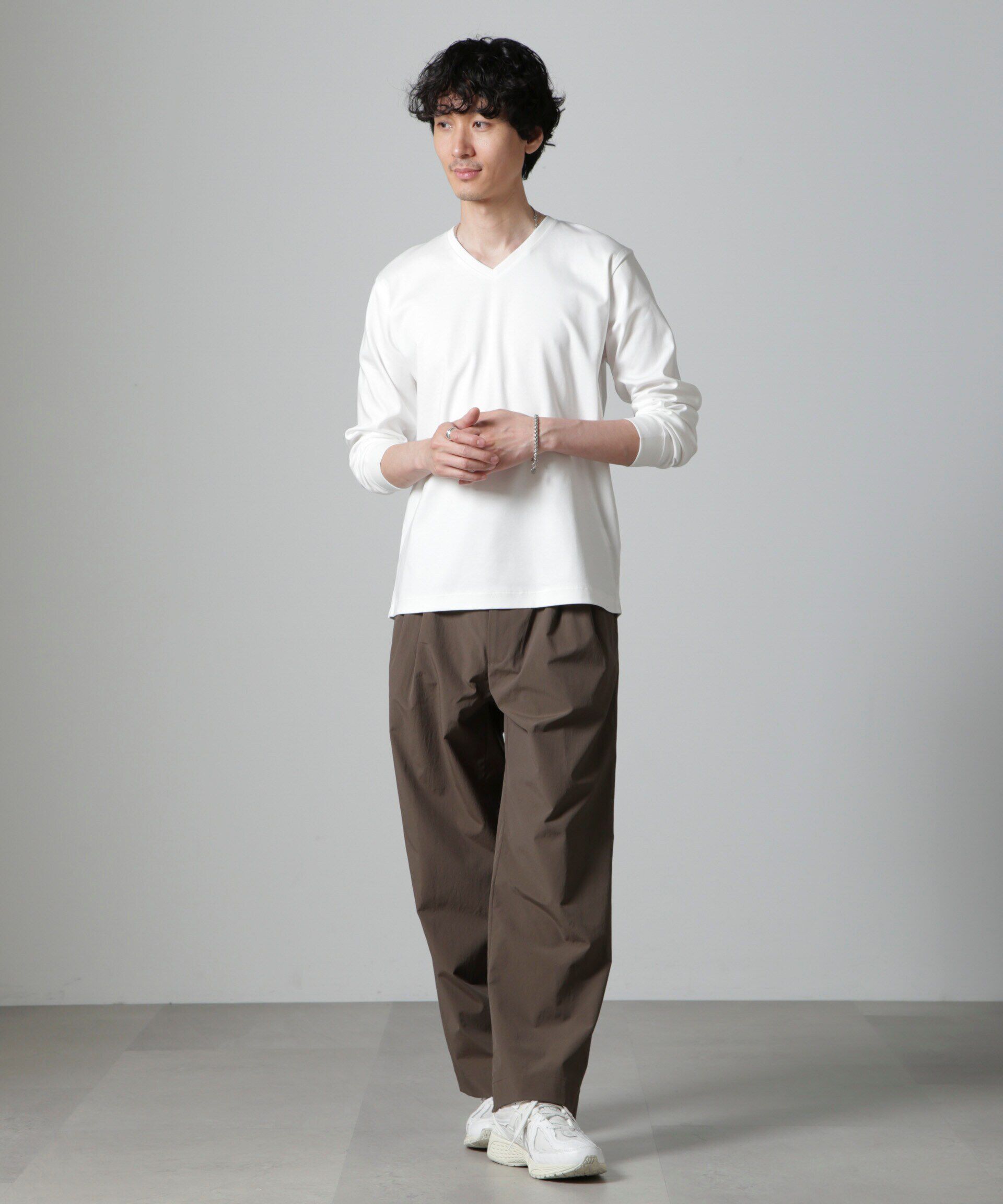 nano･universe「アンチスメルＶネックTシャツ 長袖」|Tシャツ・カットソー|