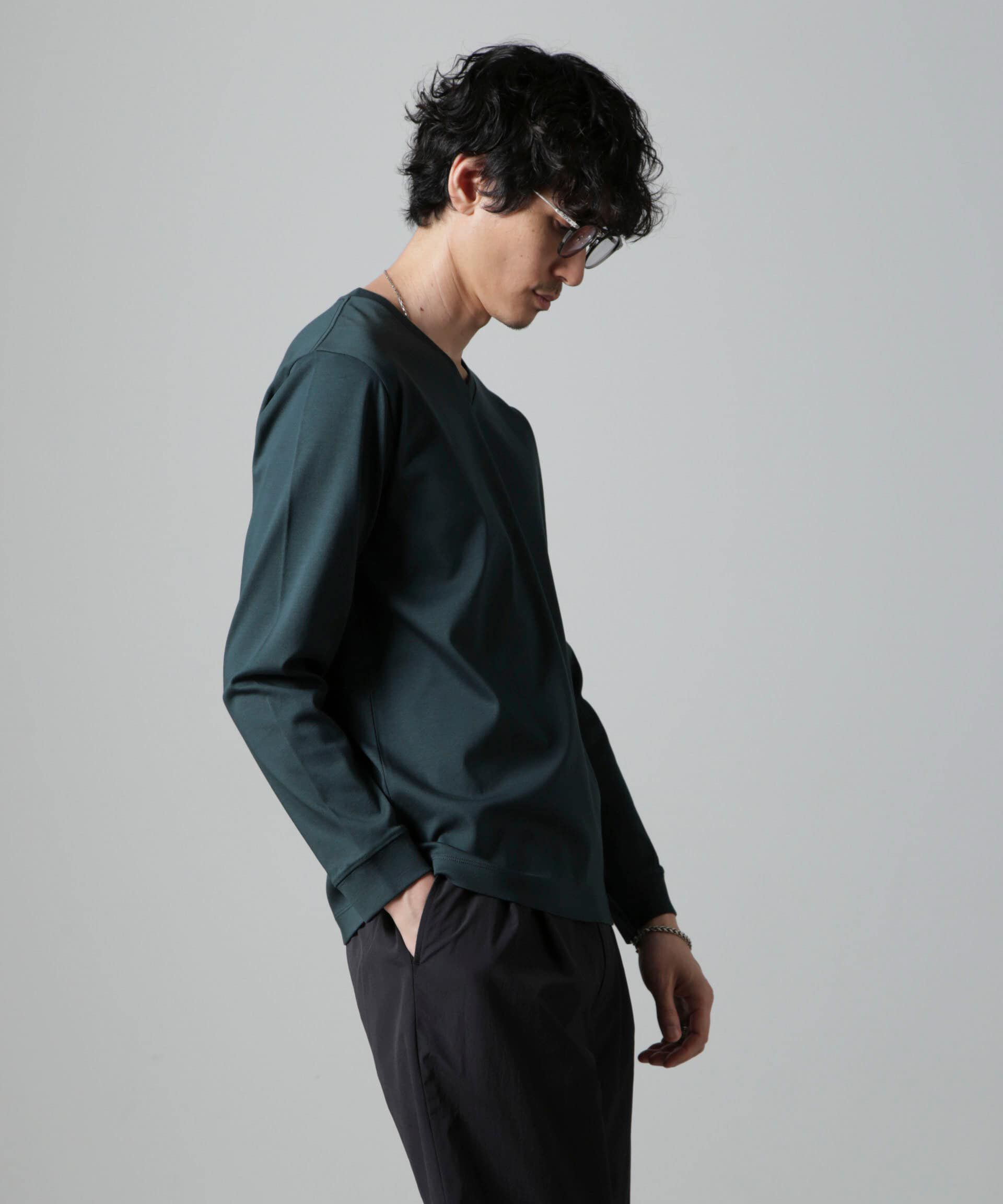 nano･universe「アンチスメルＶネックTシャツ 長袖」|Tシャツ・カットソー|