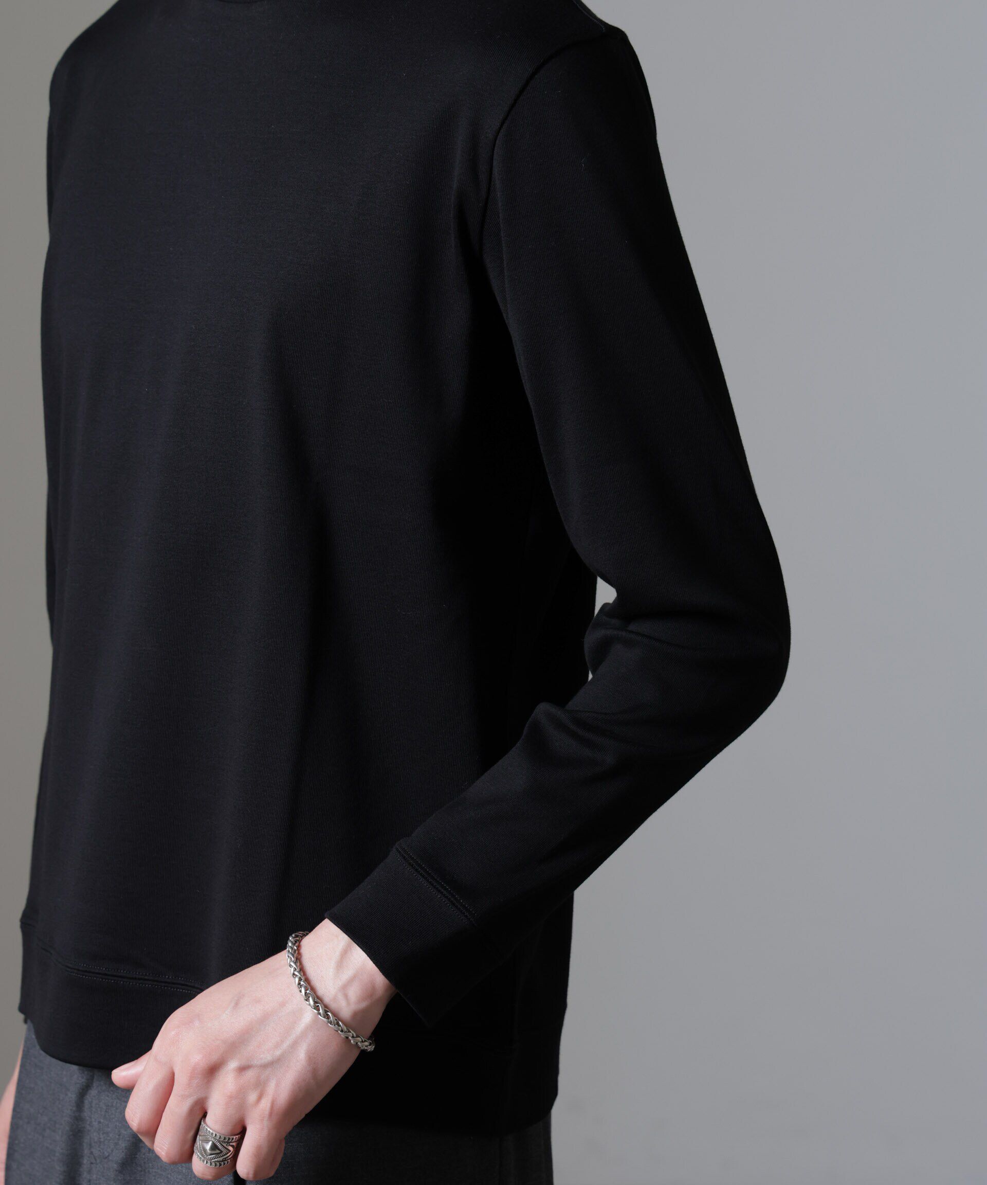 nano･universe「｢FORMAL JERSEY｣モックネックカットソー長袖」|Tシャツ・カットソー|